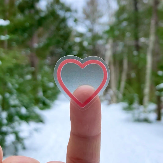 Tiny Clear Heart Sticker