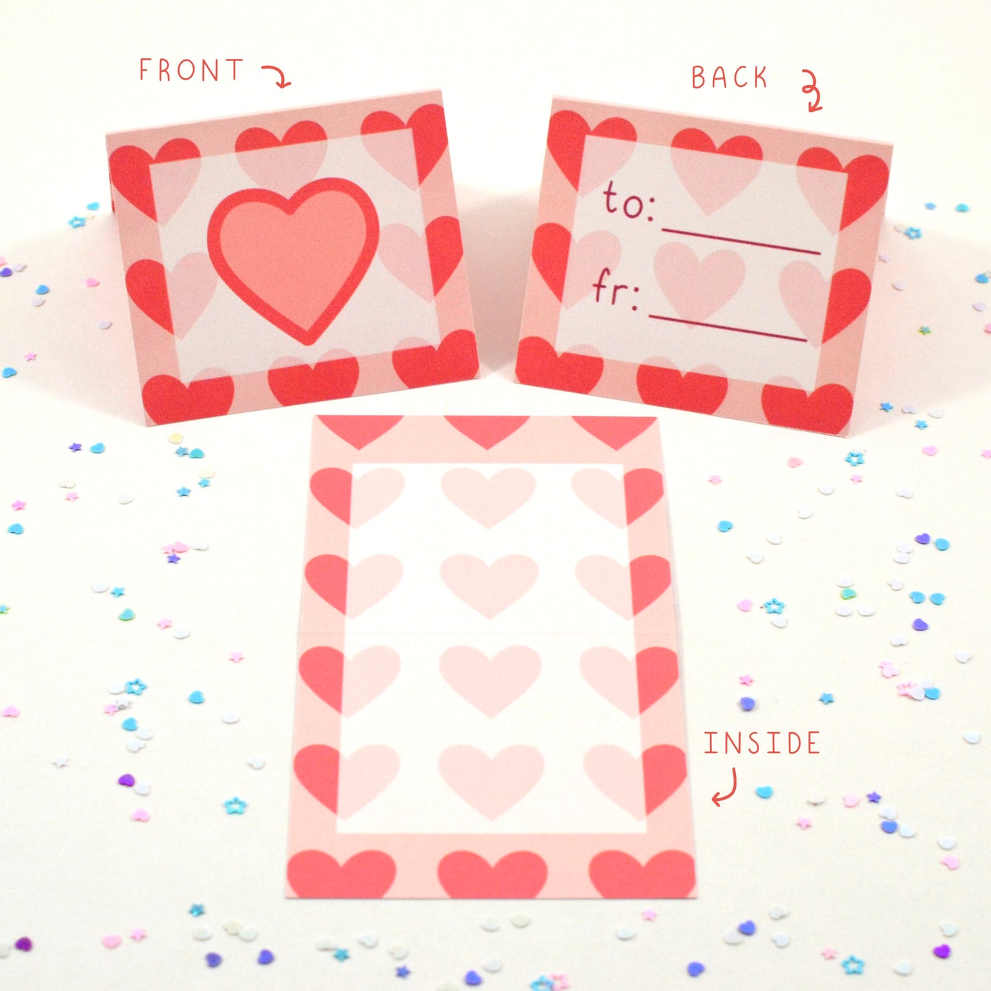 Mini Valentine Cards - Multipack of 5