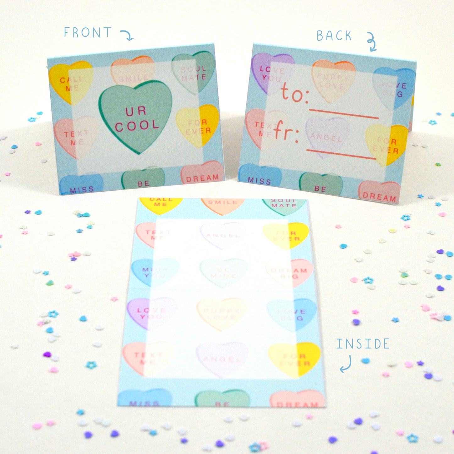 Mini Valentine Cards - Multipack of 5