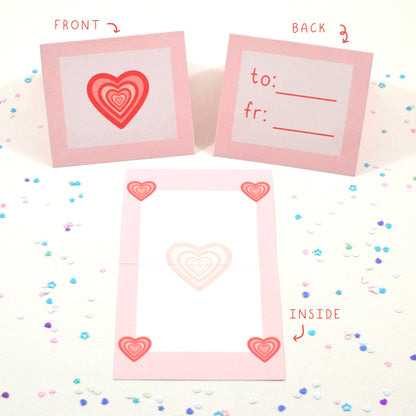 Mini Valentine Cards - Multipack of 5