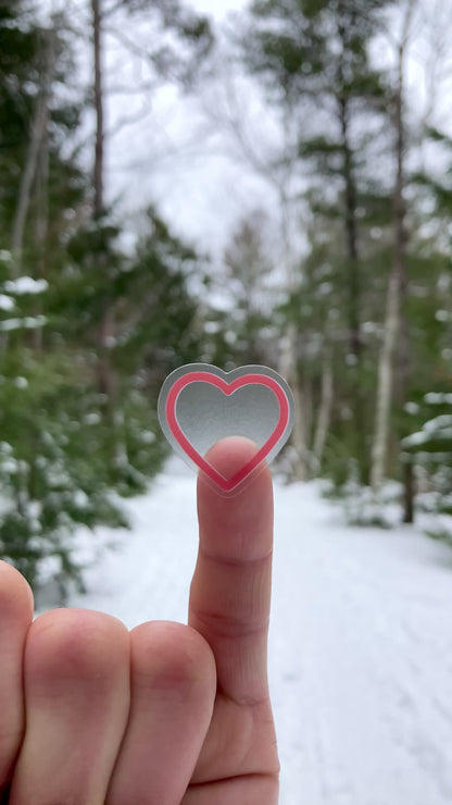 Tiny Clear Heart Sticker